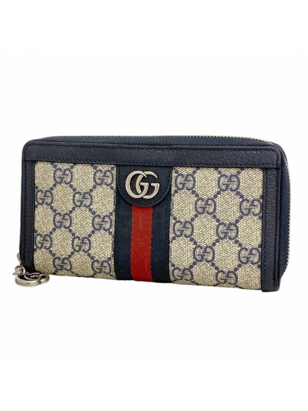 Gucci Wallet Ophidia Navy Silver